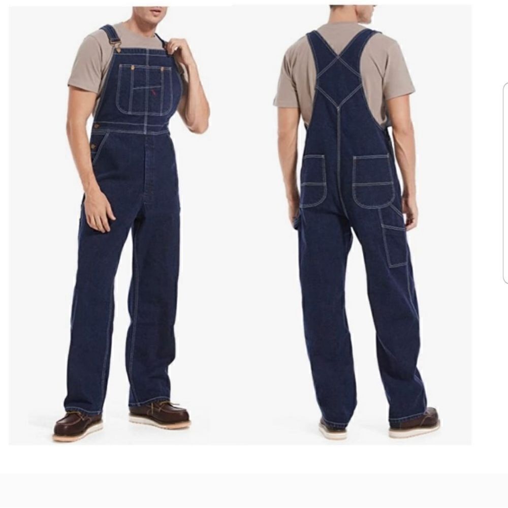 HISEA Men's Denim Bib Overalls 40x34 new with tags